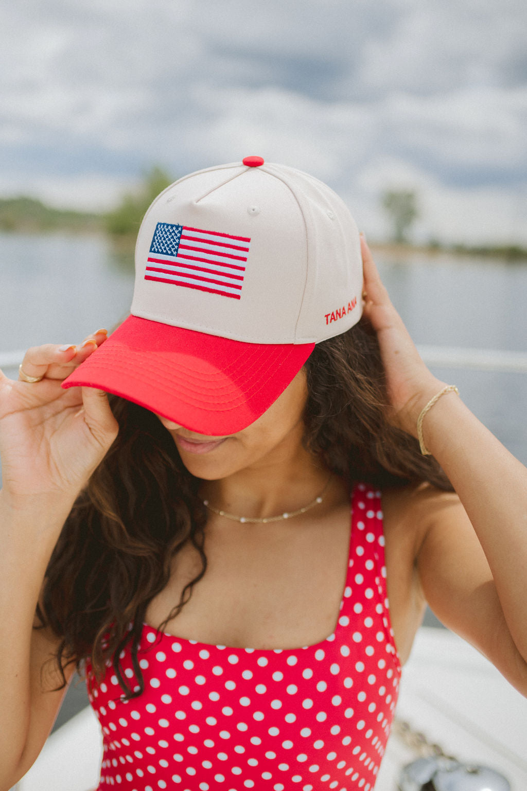 AMERICAN FLAG High Profile Hat
