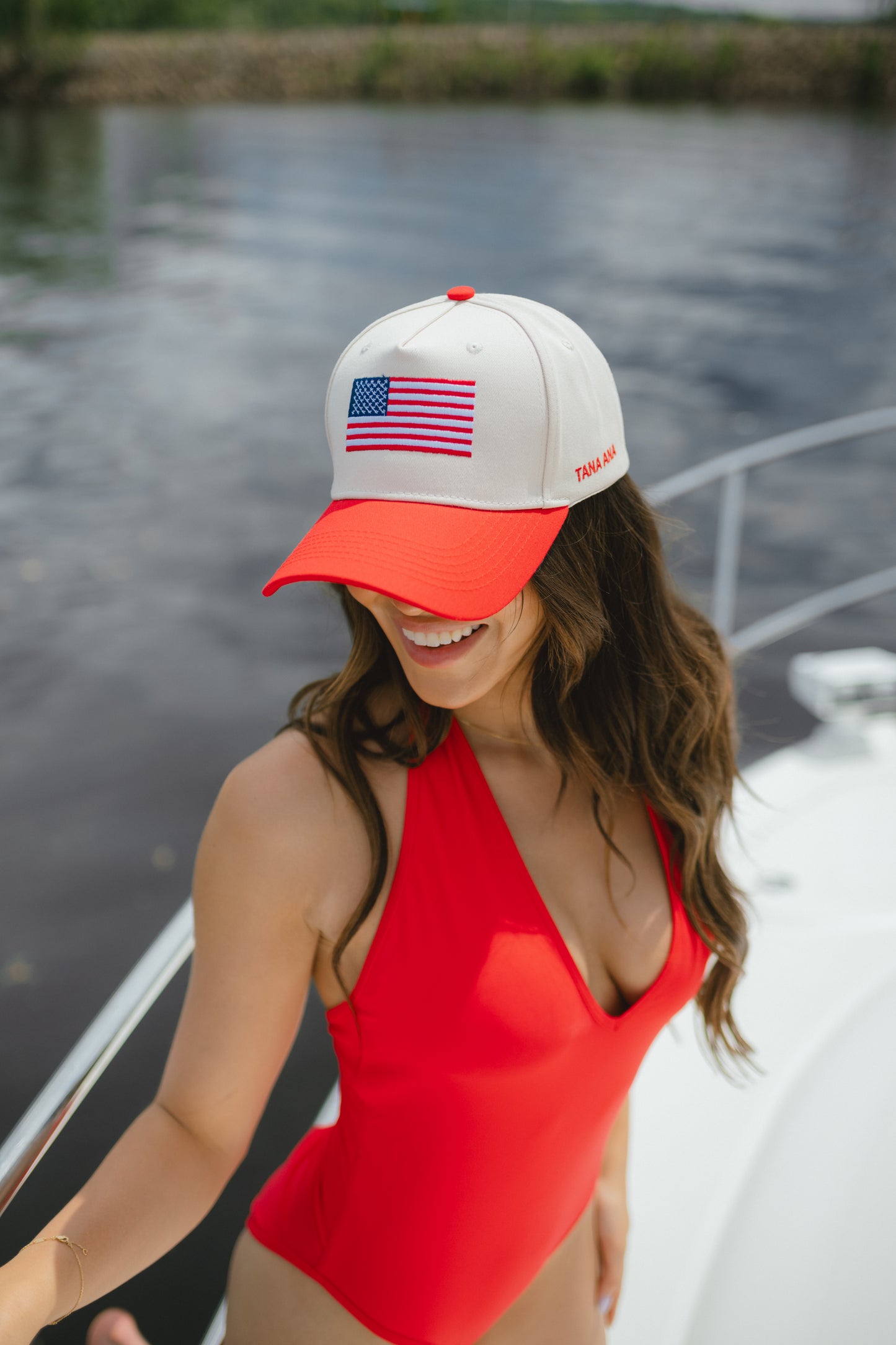 AMERICAN FLAG High Profile Hat