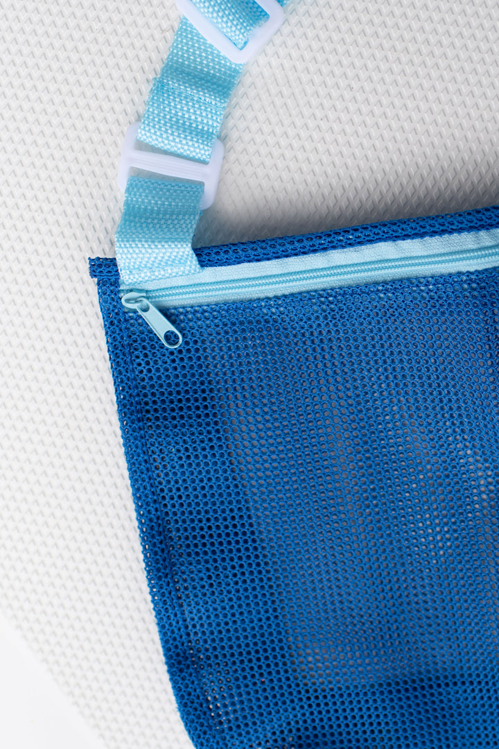 Navy Blue and Blue Sea Shell Mesh Bags